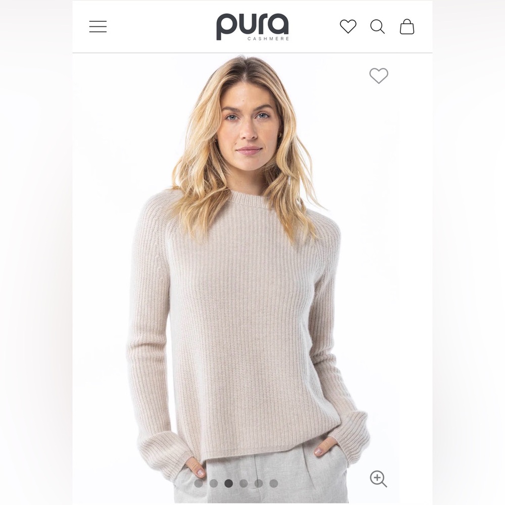 NEW and SOLD OUT Pura Cashmere Fisherman’s Crew Sweater